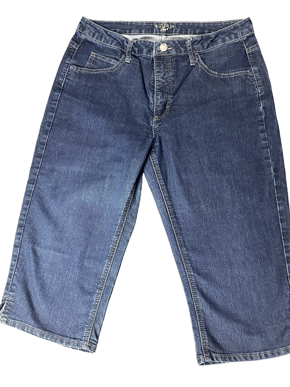 Riders by Lee Blue Stretch Mid Rise Bermuda Denim Jean
Shorts Size 14 - Picture 3 of 7